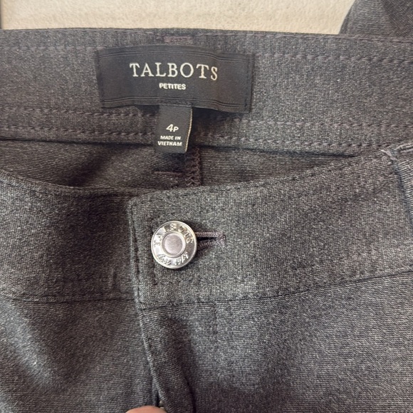 Women’s Talbots Petites Charcoal Gray Ankle Pants Size 4P EUC - Picture 3 of 5